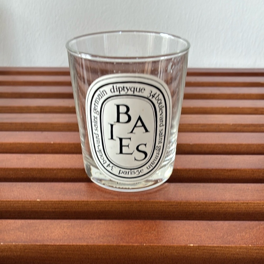 Diptyque Baies Candle Holder (empty) with Black and White Label